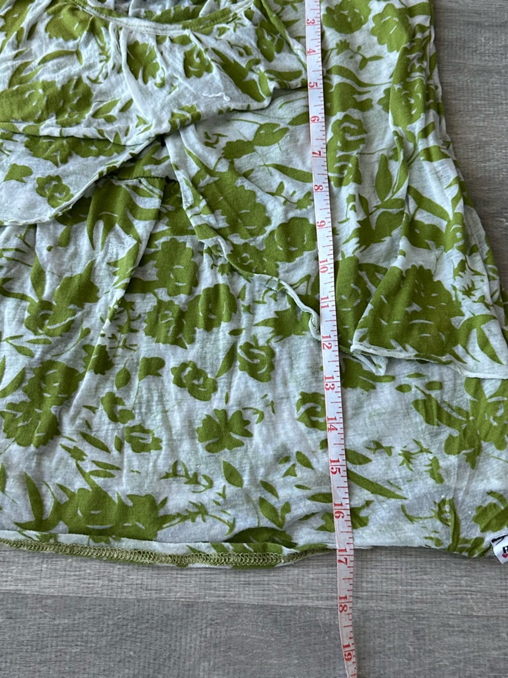 Point Zero Green Floral Tiered Spaghetti Strap Tank Top Vintage - Picture 5 of 7